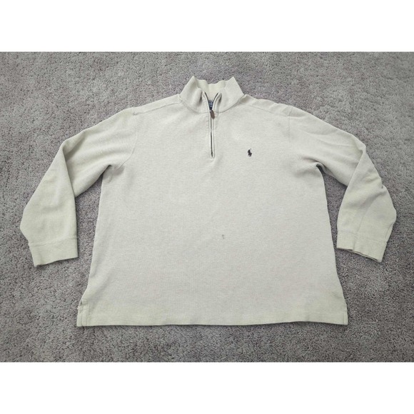 Polo Ralph Lauren Sweater Mens XL Half Zip Pullover Quarter Zip Cotton - Picture 1 of 10